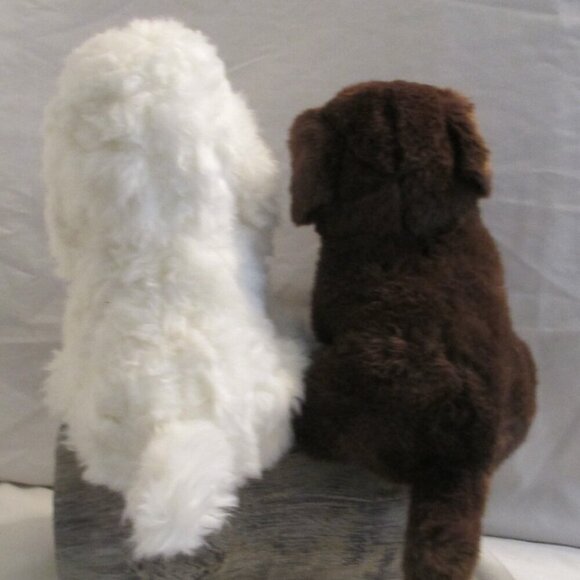 Aurora Miyoni Tots Lab Puppies 8" Plush Brown & White Labrad Puppies - Picture 10 of 13